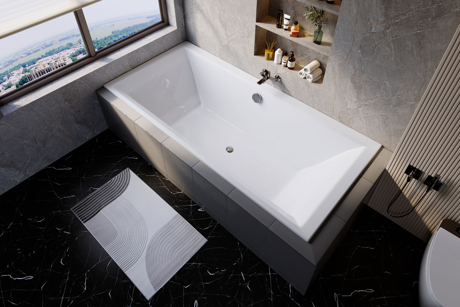 Niwell Dia Slim Egyenes kád 190 x 90 cm